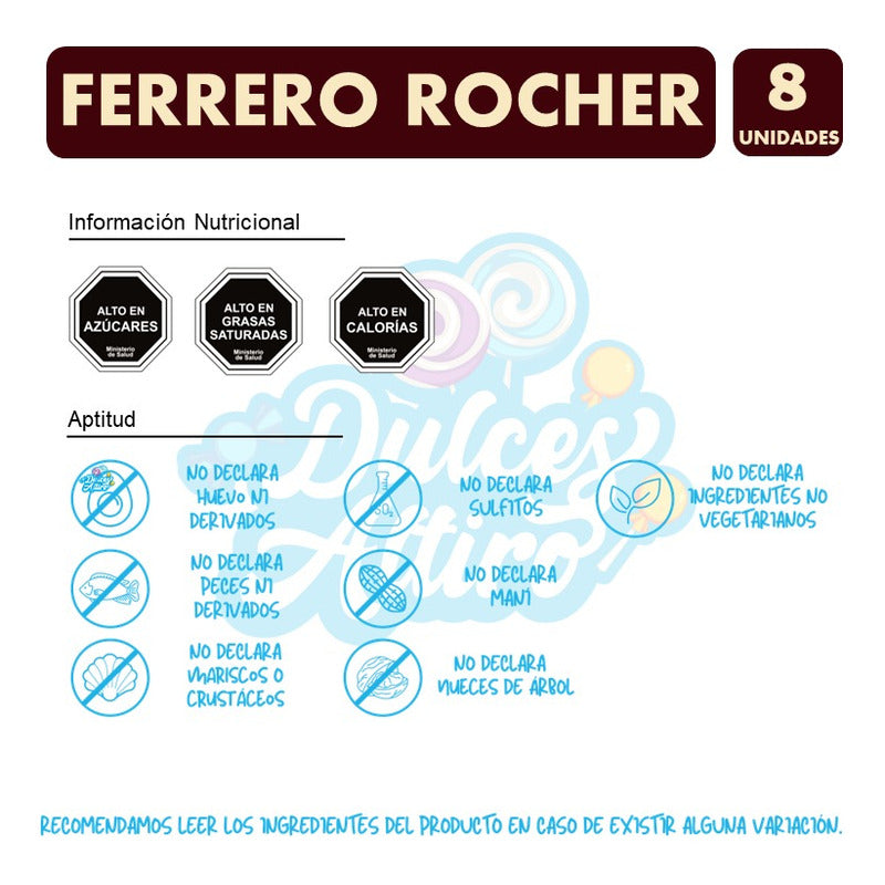 Chocolate Bombón Ferrero Rocher - Caja De 100gr (8 Bombones)