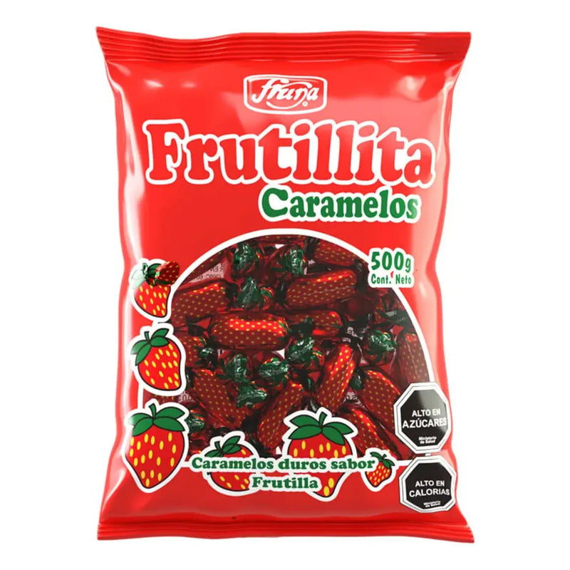 Caramelo Fruna Frutillita Frutilla Con Azúcar (100 Unidades)