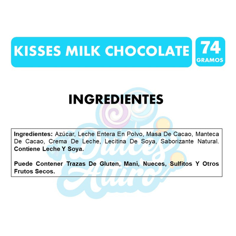 Kisses Chocolate De Leche-especial Para Regalo(caja Con 74g)