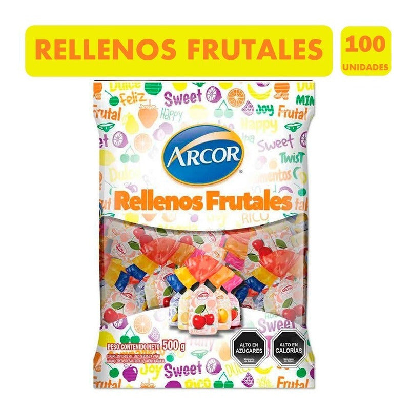 Dulces Con Rellenos Frutales Marca Arcor (bolsa Con 100 Uni)