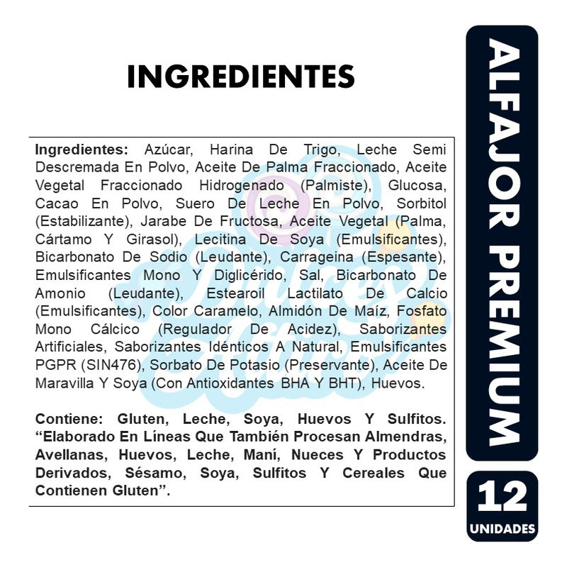 Alfajor Doble Premium Relleno De Manjar Calaf(caja Con 12u)