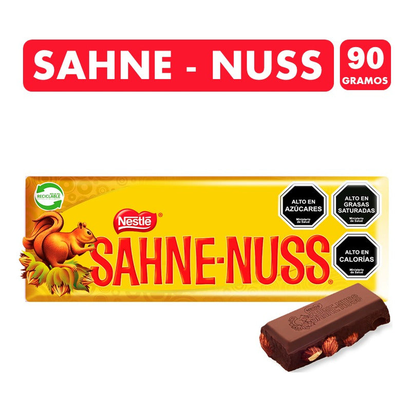 Chocolate Sahne Nuss Con Almendras De Nestlé (tableta 90 Gr)
