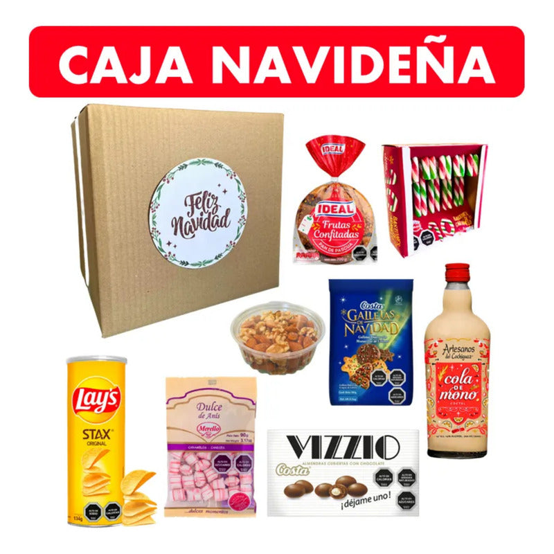 Caja Navideña Especial Para Regalar - Productos Surtidos