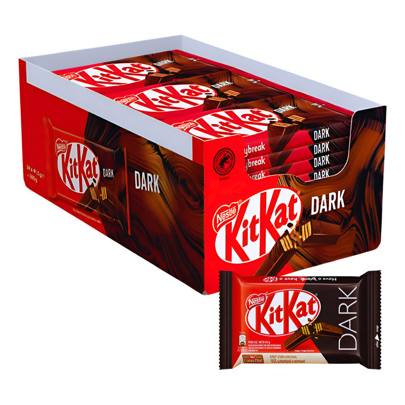 Kit Kat Dark Por Mayor Chocolate Semiamargo (caja Con 24 Un)