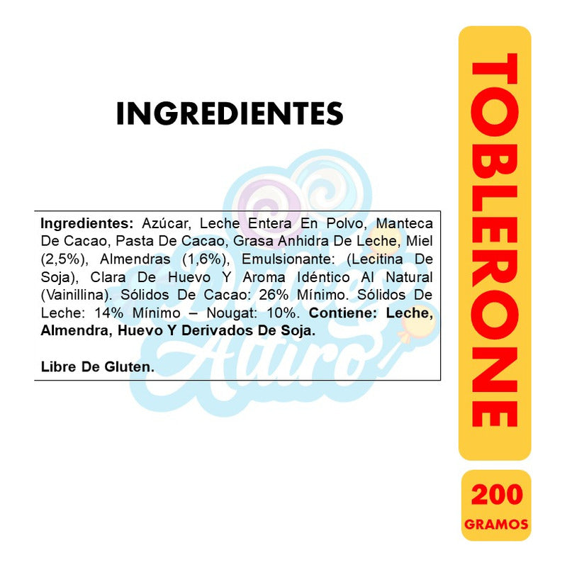 Chocolate Toblerone Origen Suizo- Mondelez (contiene 200 Gr)
