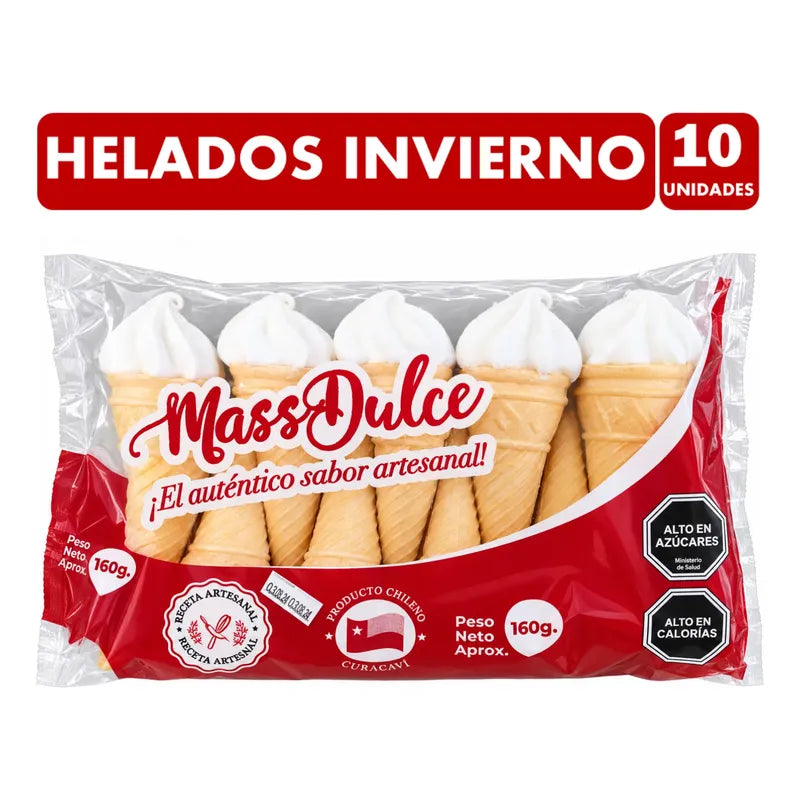 Helados De Invierno Mass Dulce Sabor Artesanal (10 Unidades)