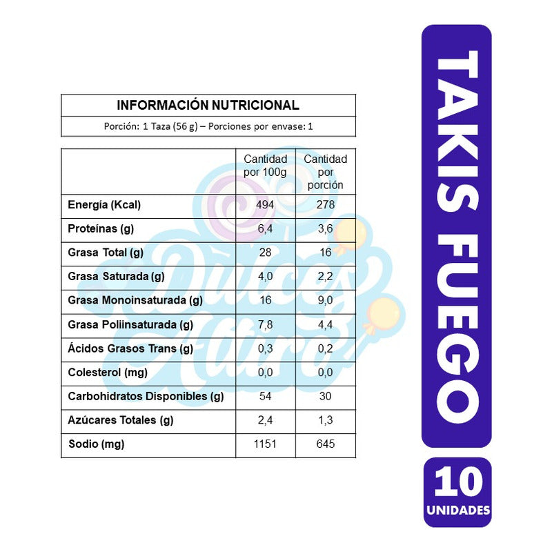 Takis Aji Y Limón - Tortillas De Maíz Fuego (pack Con 10 Un)