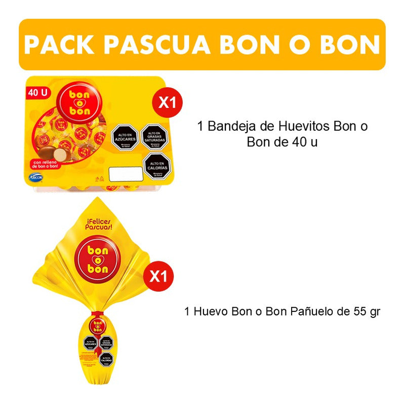 Pack Huevo Pañuelo Bon O Bon + Bandeja De Huevitos Bon O Bon