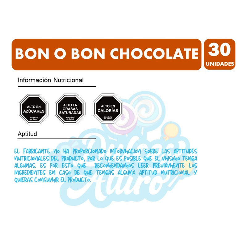Bon O Bon Chocolate Arcor (caja Con 30 Unidades)