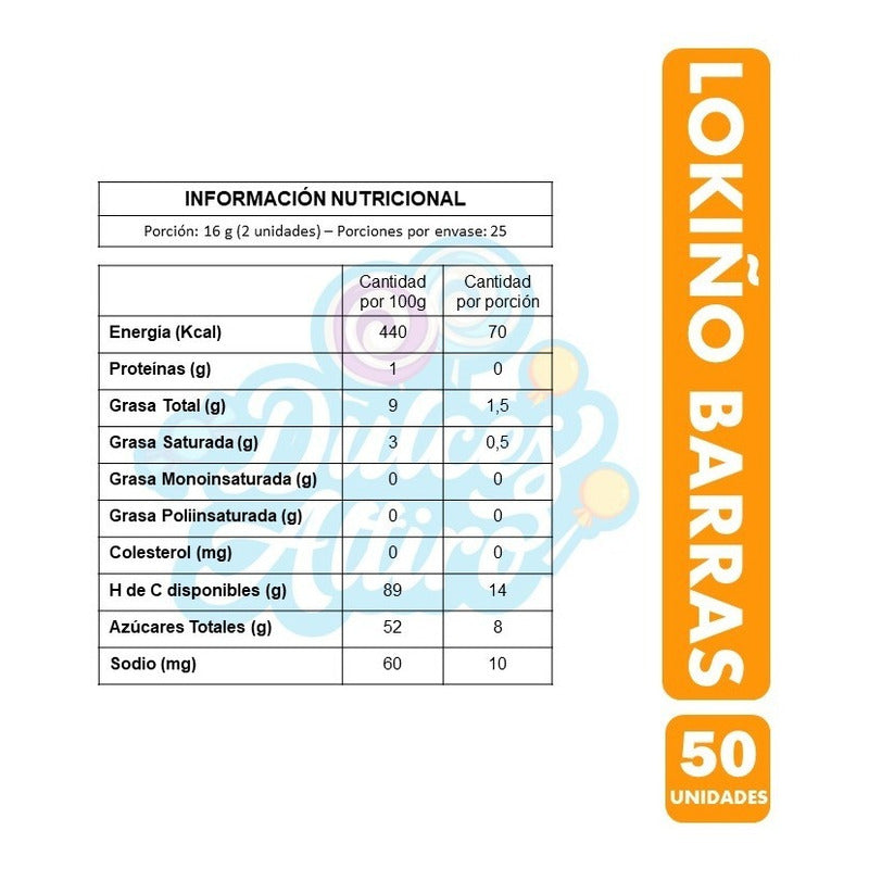 Masticables Lokiño Bolsa Barras Surtidas 400gr