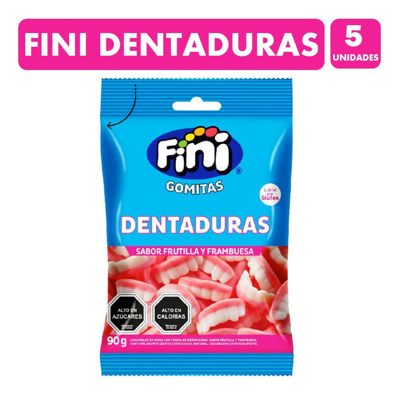 Gomitas Fini - Forma De Dientes - Bolsa De 90g (pack Con 5u)