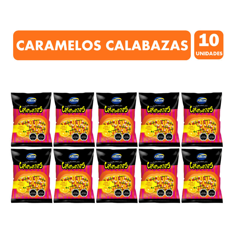 Dulces Para Halloween - Caramelos Calabaza (pack 10 Uni)