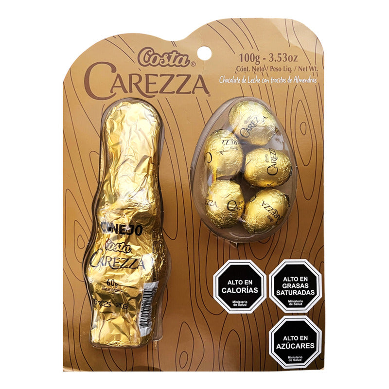Conejo Y Huevo De Pascua Carezza -pack Especial Para Regalo