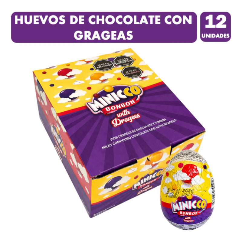 Huevos De Chocolate Bonbon Minicco (caja Con 12 Unidades)