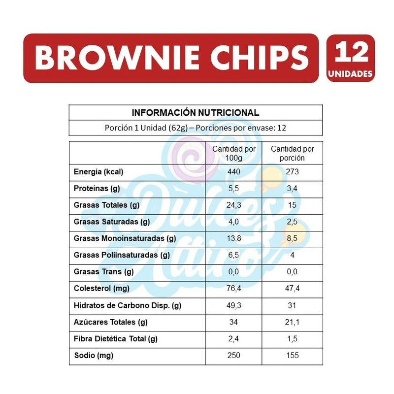Caja Brownie Chips Nutra Bien (caja Con 12 Unidades)