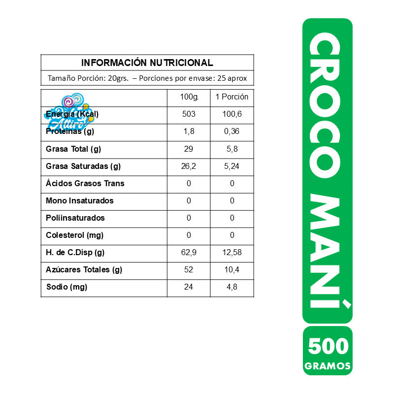 Croco Maní - Chocolate Con Maní De Colores (500 Gramos)