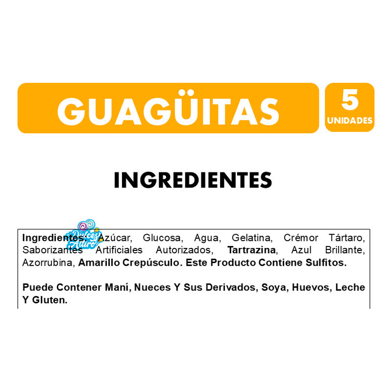Marshmallows Guagüitas Sabores Frutales (pack De 5 Unidades)