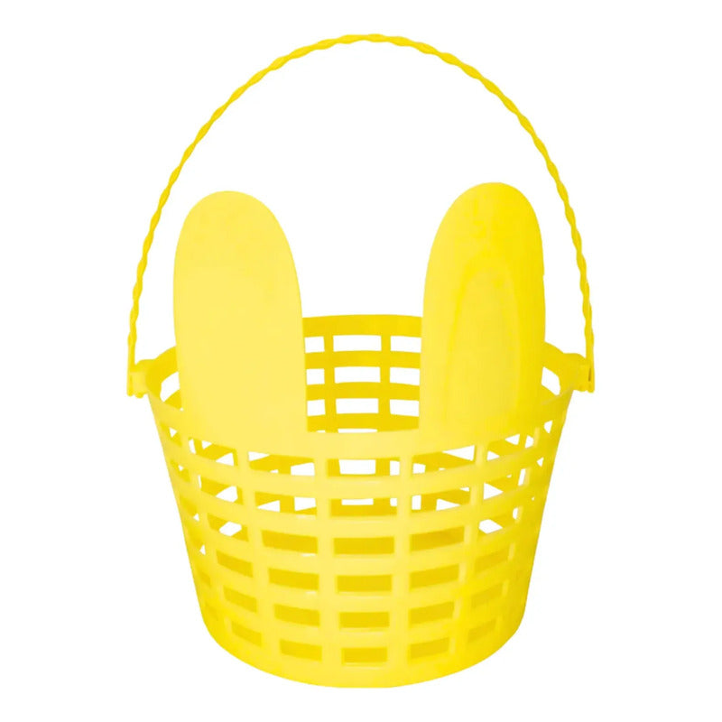 Canasta Para Huevitos De Pascua Con Orejitas - Color Amarill