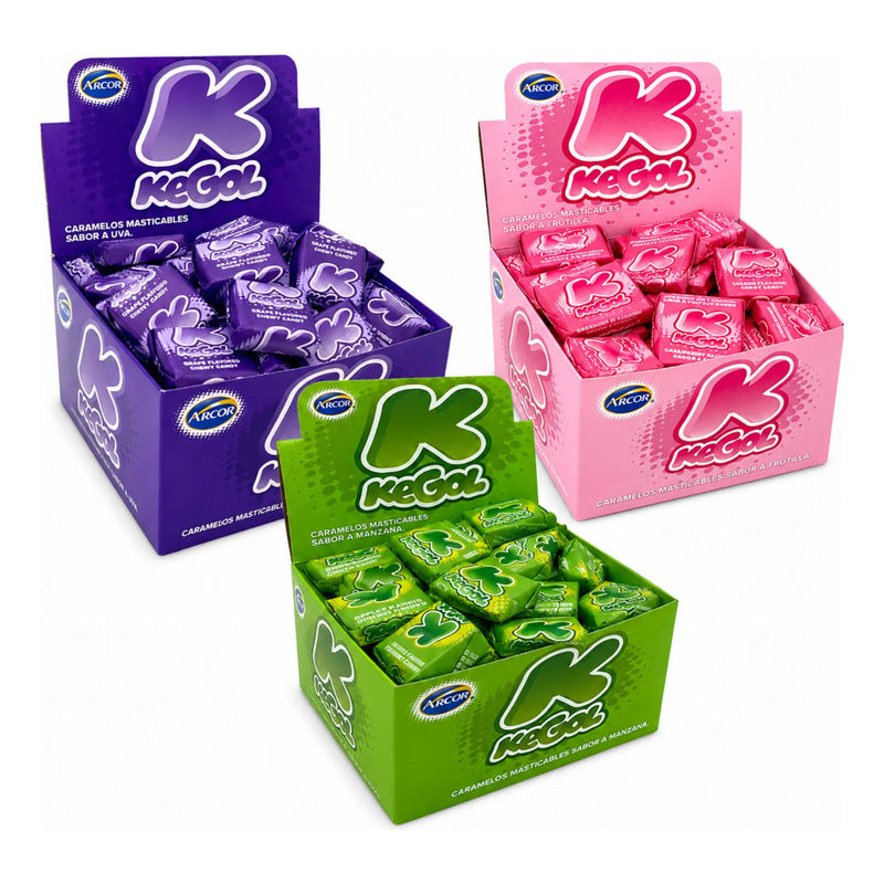 Kegol Masticable Pack 3 Sabores Uva Frutilla Y Manzana