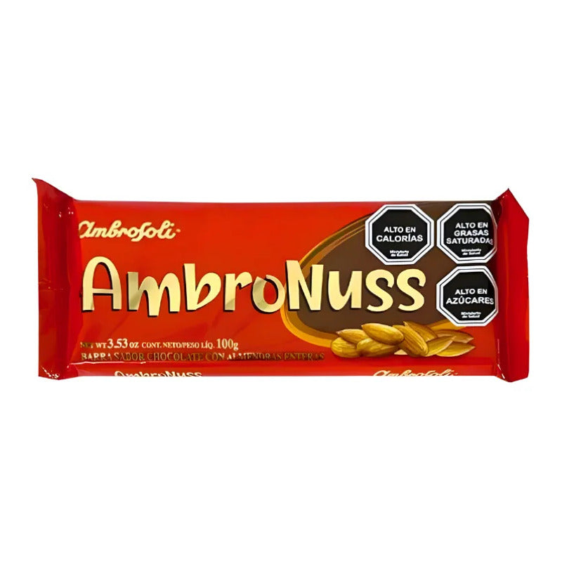 Chocolate Ambronuss Con Almendras Enteras De Ambrosoli