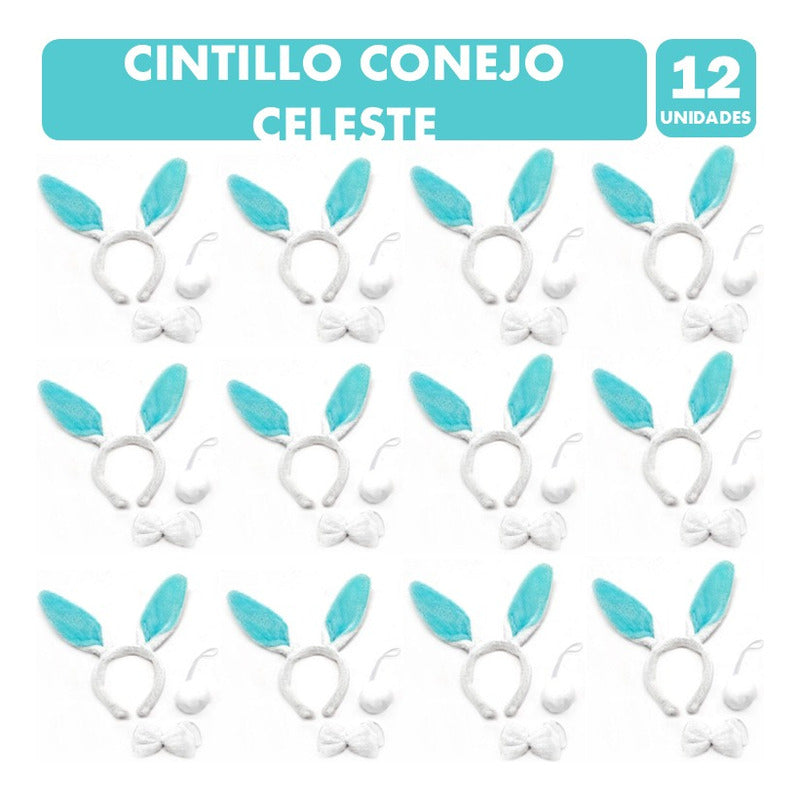 Cintillo Orejas Y Corbatín De Pascua Para Niños (pack 12 Un)