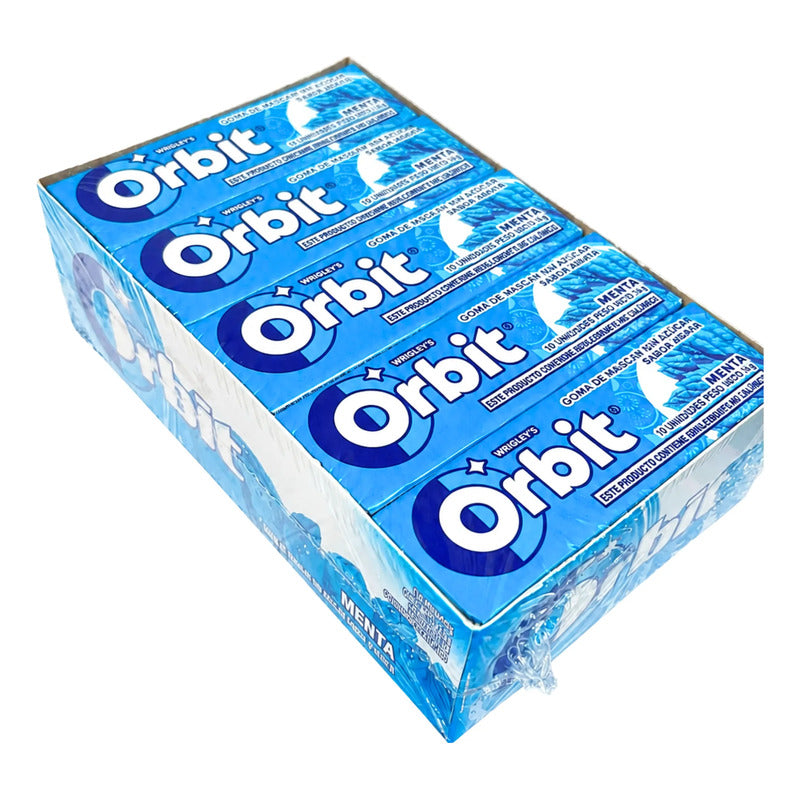 Chicles Orbit Sabor Menta Sin Azúcar (display 15 Unidades)