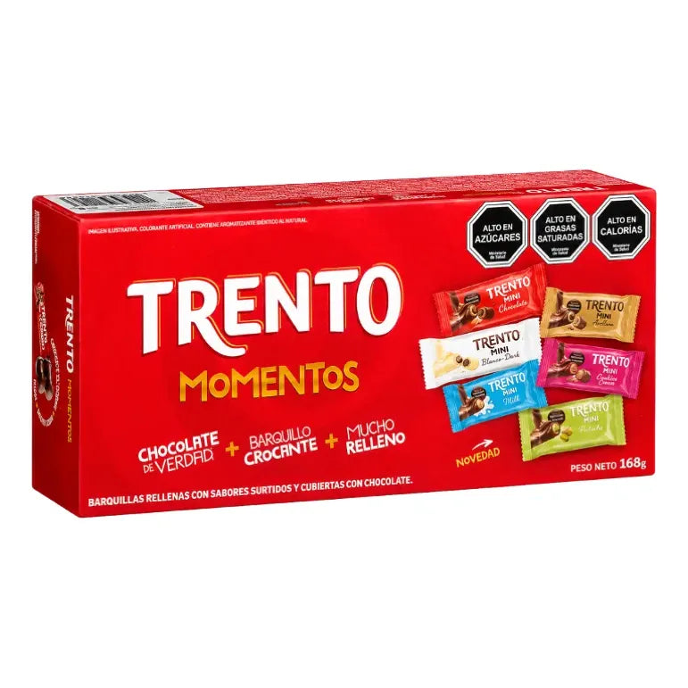 Trento Chocolates Barquillos Rellenos Surtidos (caja De 12u)