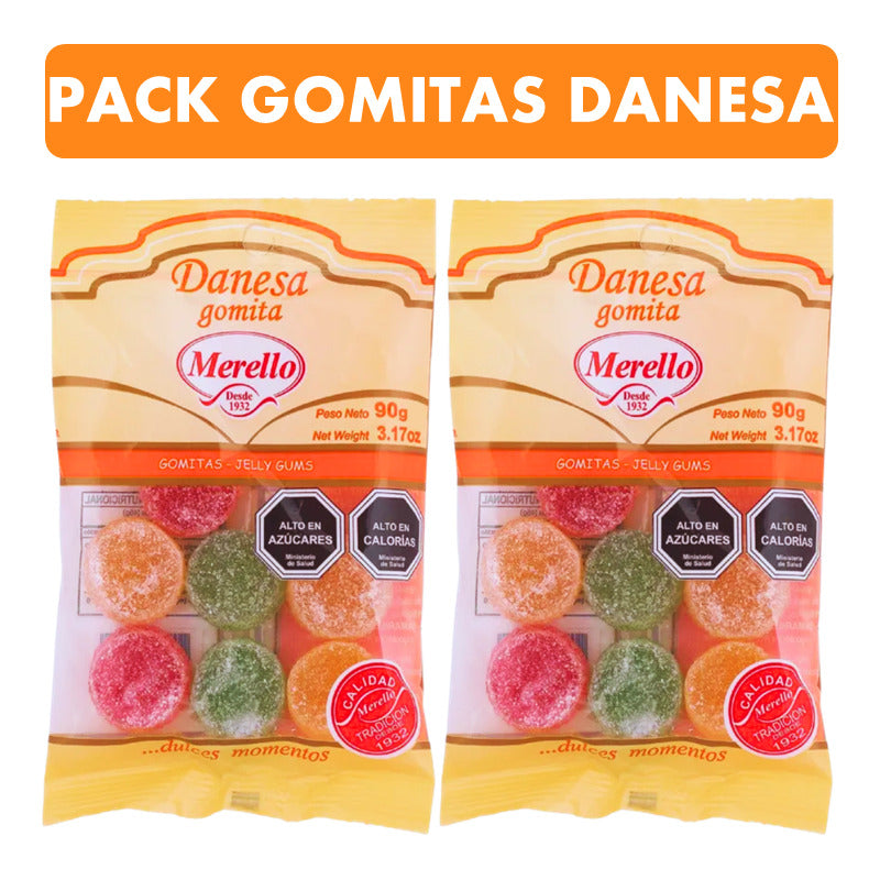 Gomitas Danesa Sabor Frutales De Merello (pack 2 Unidades)