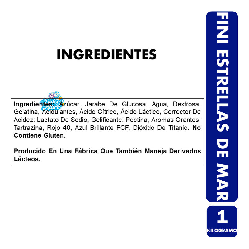 Gomitas Fini Estrellas De Mar - Sin Gluten - Bolsa De 1kg