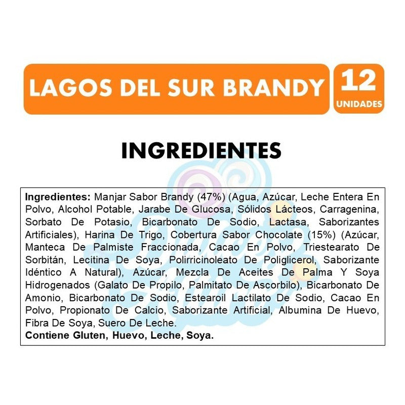 Alfajor Premium - Lagos Del Sur Brandy (pack De 12 Unidades)