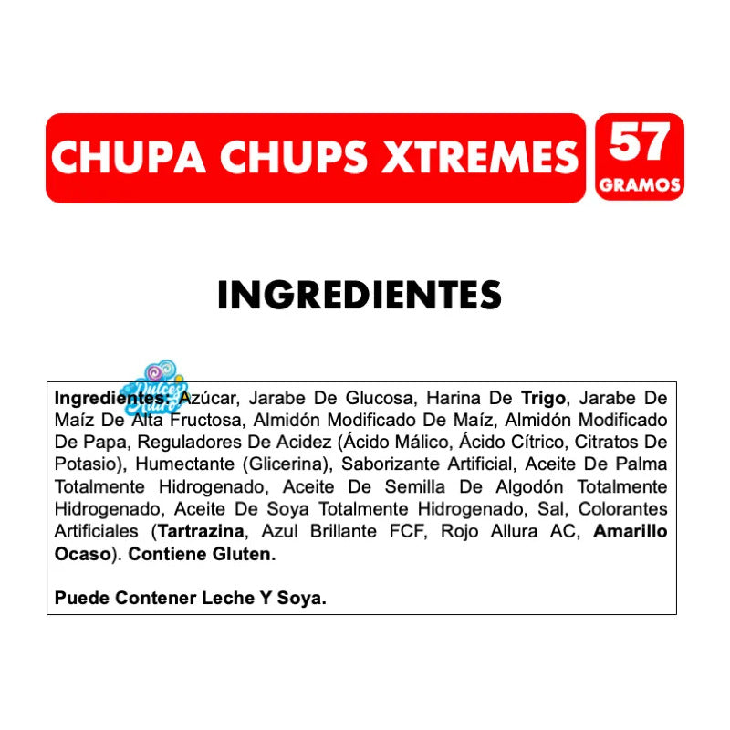 Gomitas Ácidas Sabores Frutales De Chupa Chups (unitario)