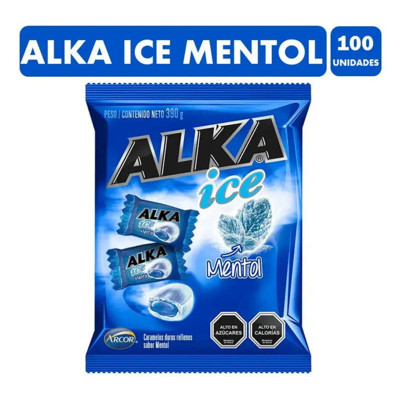 Alka Ice Caramelo Sabor Mentol (bolsa Con 100 Unidades)