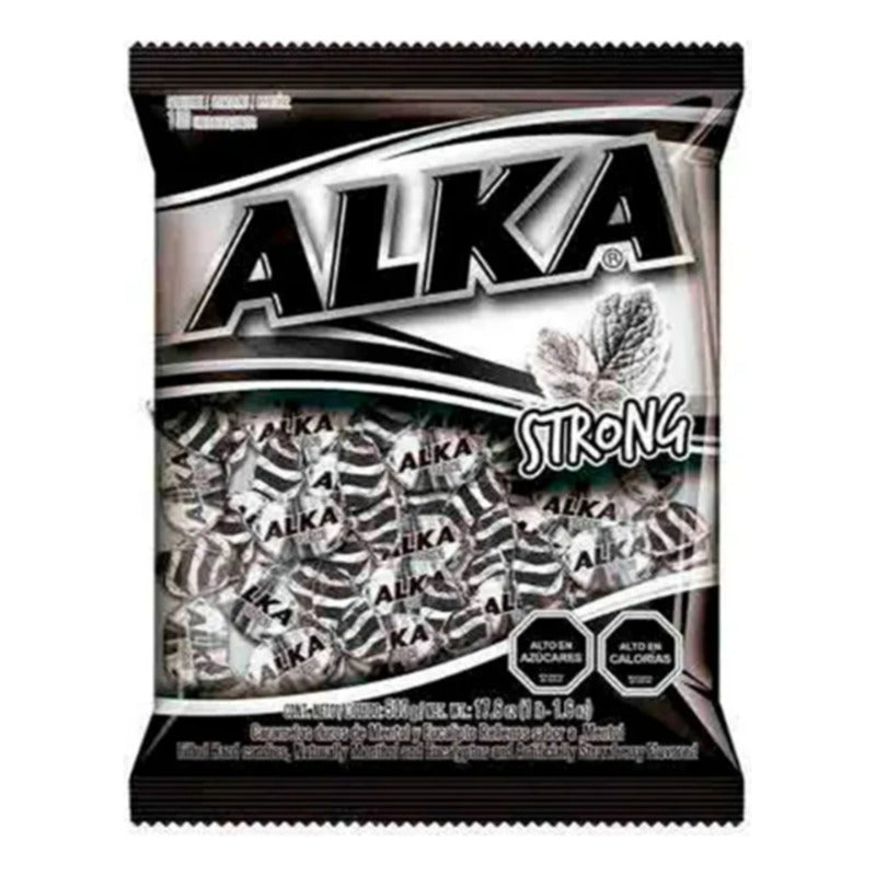 Alka Strong Negro - Caramelos Refrescantes (bolsa Con 100un)