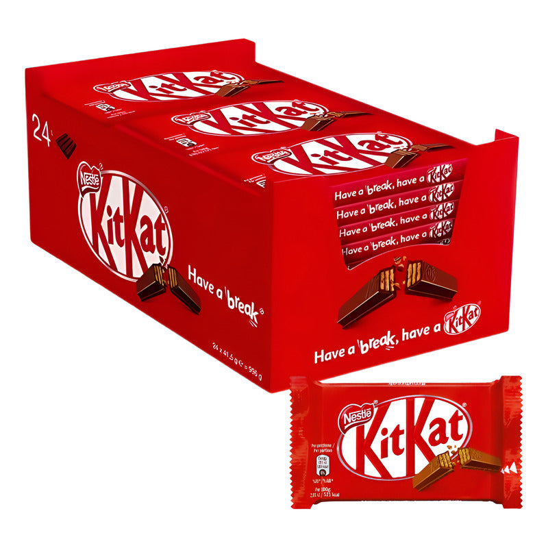 Kit Kat -oblea Bañada En Chocolate De Nestlé Por Mayor - 24u