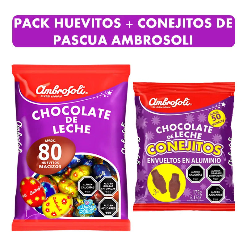 Pack Huevitos De Pascua Ambrosoli + Conejitos Ambrosoli