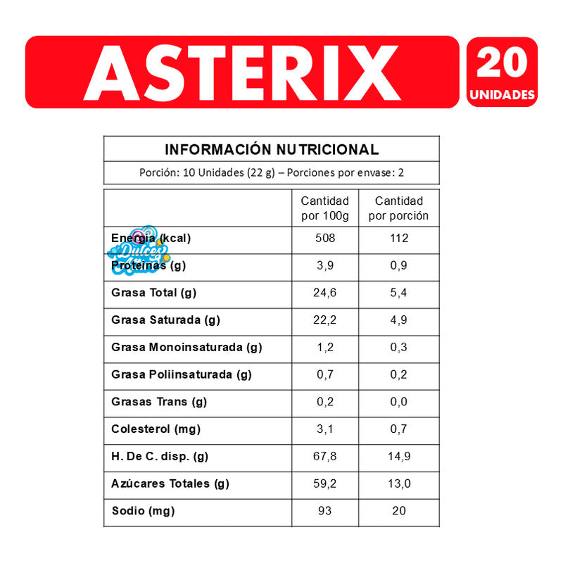 Asterix - Bolitas Crocantes Bañadas Sabor Chocolate (20 Uni)