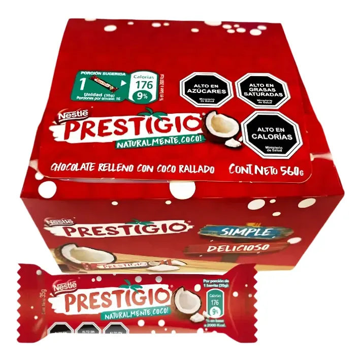 Prestigio - Chocolate Relleno Con Coco De Nestlé (caja 16un)