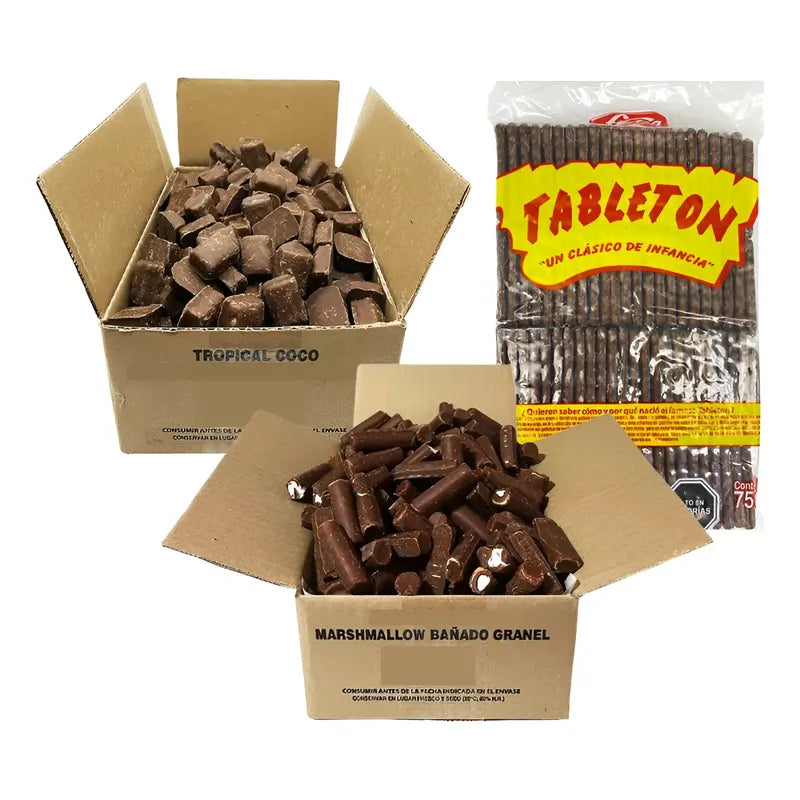 Tropical Coco Original + Tableton Bolsa + Marshmallow Arcor