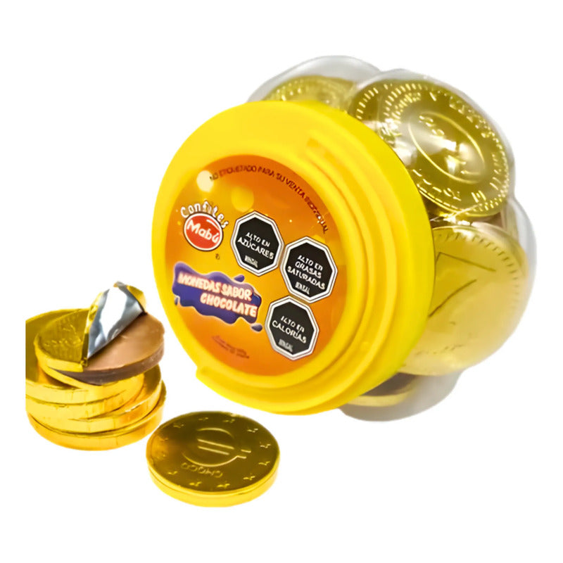 Monedas De Chocolate Mabu (pote Con 50 Unidades)