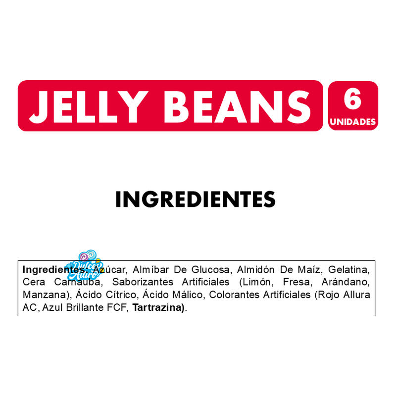 Jelly Beans -gomitas Confitadas Sabor A Frutas - Caja Con 6u