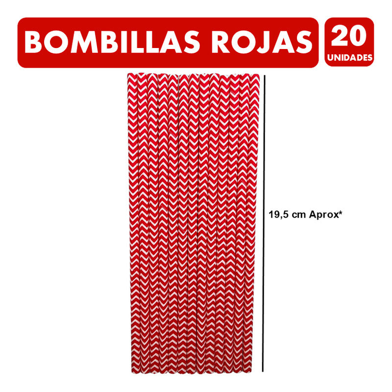 Pack Cumpleaños Color Rojo - Adornos Accesorios Decoración