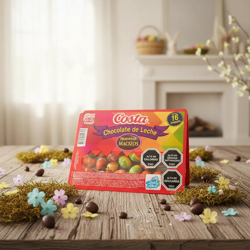 Bandeja De Huevitos Chocolate Macizos Costa (bandeja 16 U)