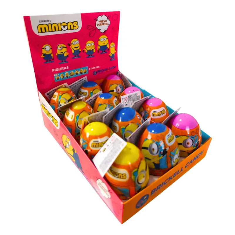 Huevo Sorpresa Minions Brickell Candy (display 12 Unidades)