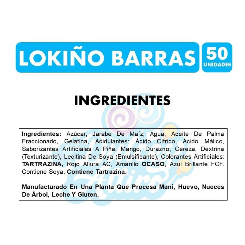 Lokiño En Barras Surtidas - Masticables (bolsa De 400gr)
