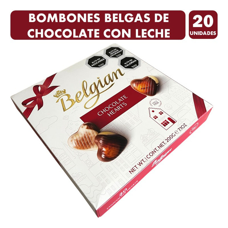 Bombones De Chocolate Belga En Forma De Corazón (20 Uni)