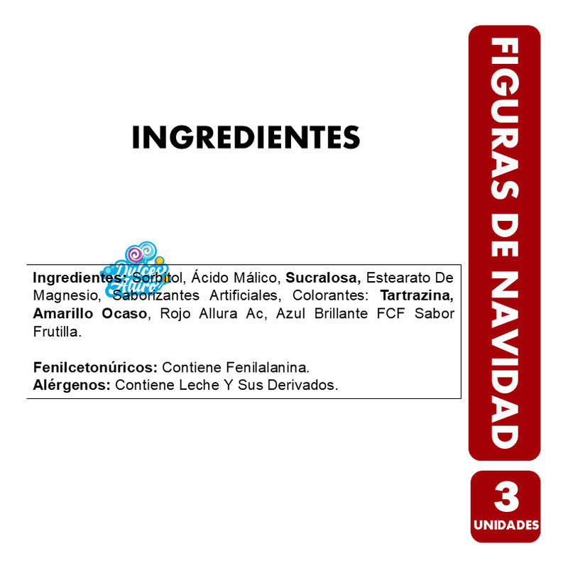 Caramelos Navidad - Figuras Surtidas Libre De Sellos - 3 Uni