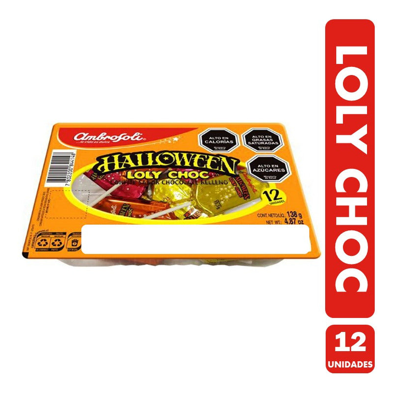 Loly Choc Especial Chocolates Halloween (bandeja Con 12 Uni)