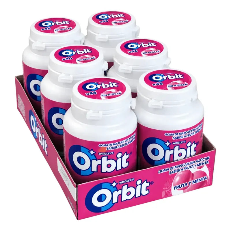 Chicle Orbit Sabor Fruta Y Menta (pack Con 6 Unidades)