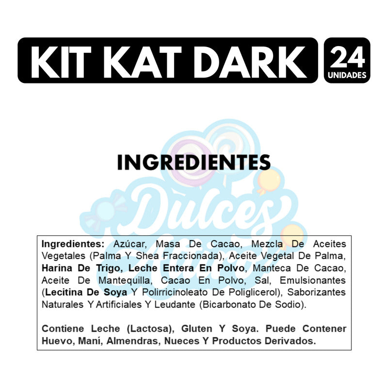 Kit Kat Dark En Caja De Nestle Por Mayor (caja De 24 Uni)