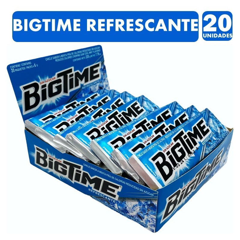 Chicle Bigtime Refrescante Display 20 Unidades 11gr